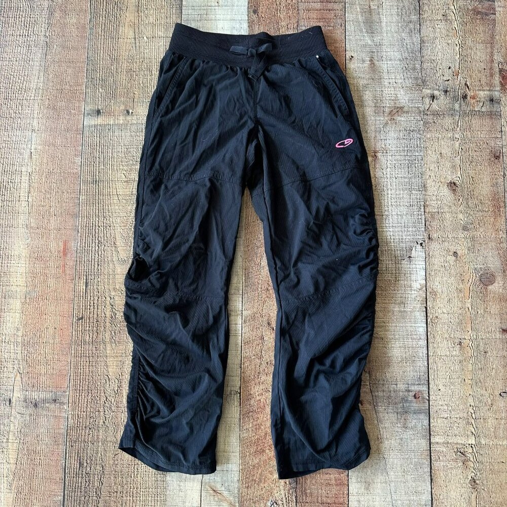 C9 Champion Girls Small 6-6X Folding Leg Lightweight Pants Black Athletic Active